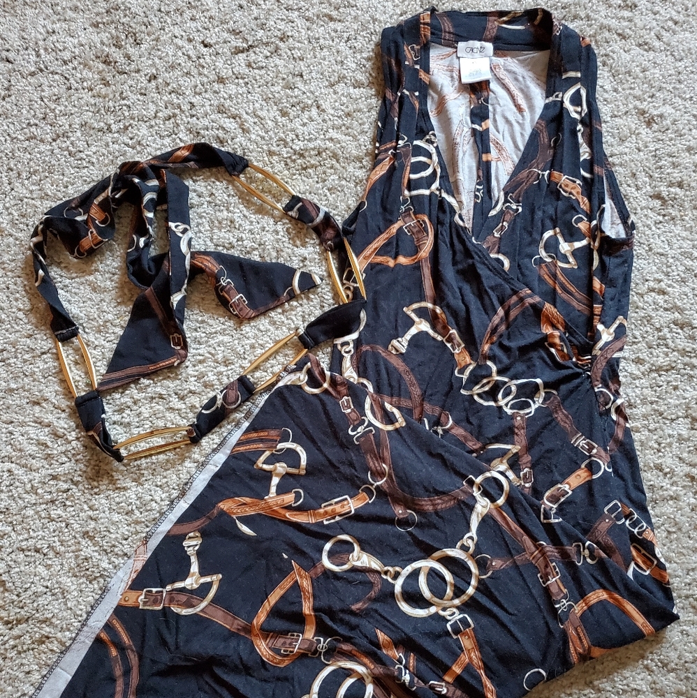 Slim Cocktail Dress Stirrup and Holsters